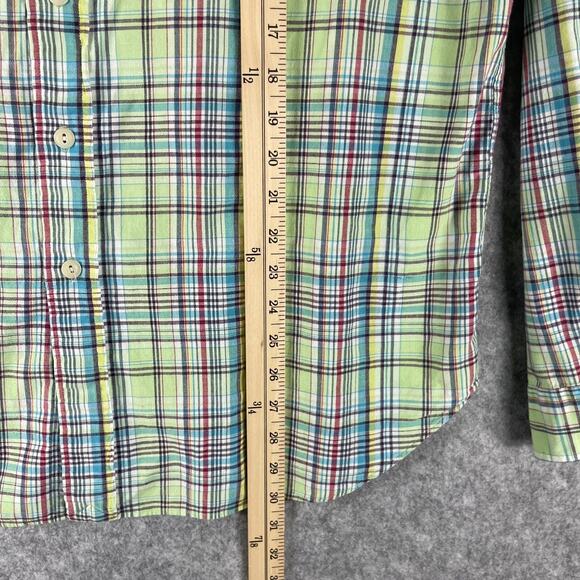 Vintage Polo Ralph Lauren Shirt Mens XL Green Plaid Epaulet Button Up Safari - Picture 8 of 13